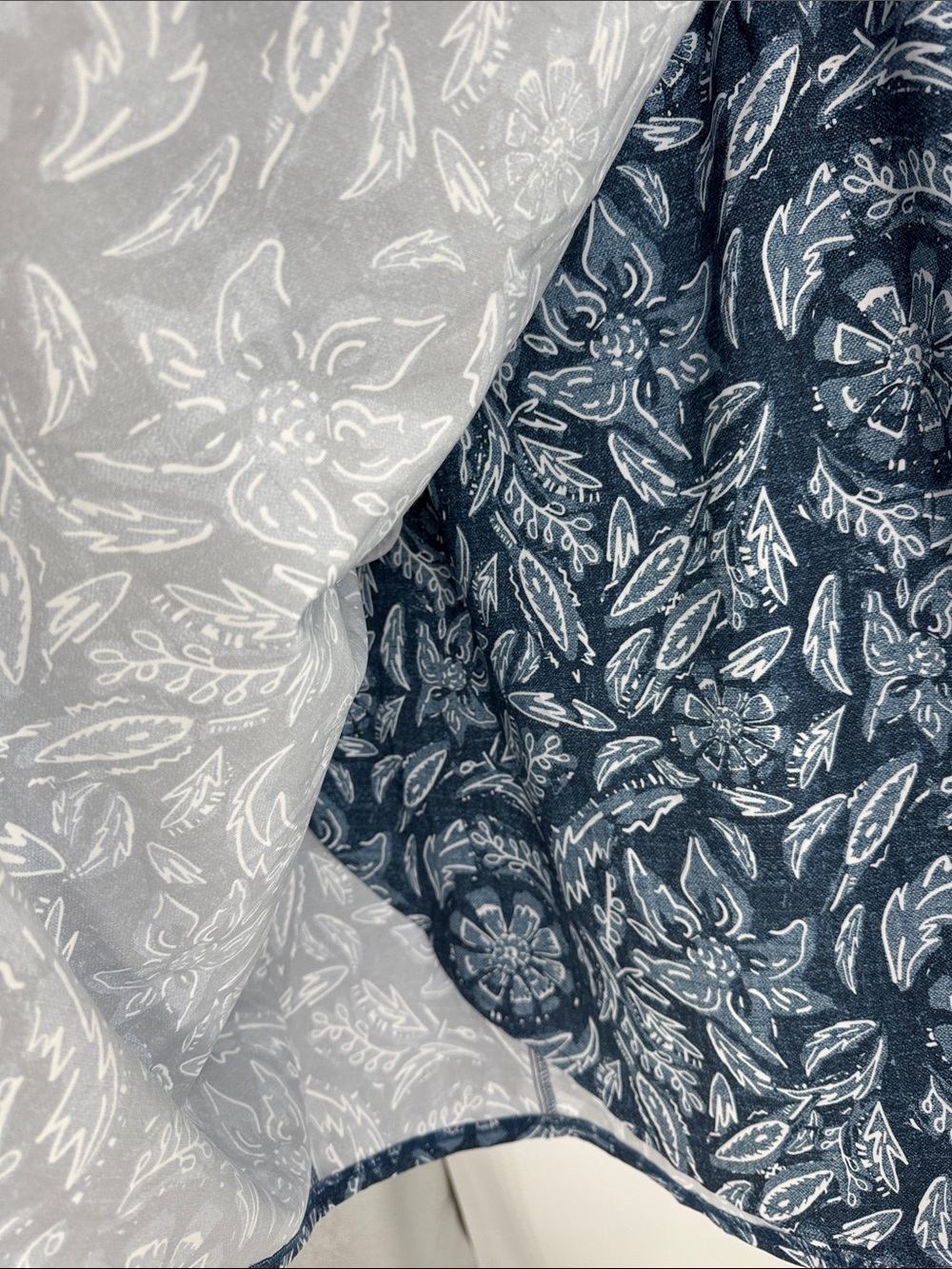 RipSkirt Hawaii Blue Floral Print wrap skirt pockets XXL long length adjustable - Picture 7 of 10